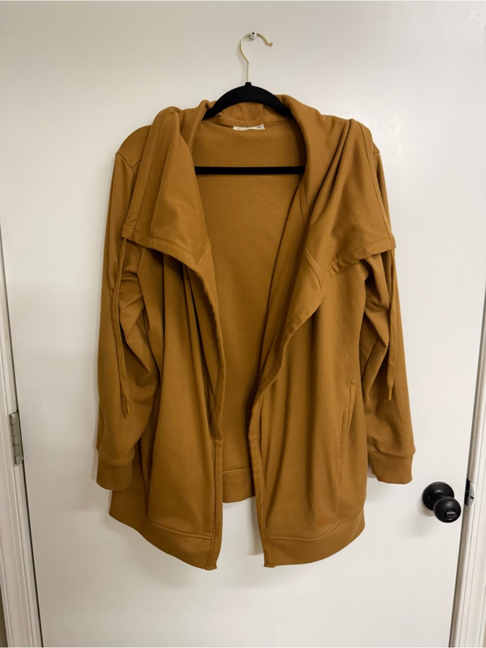 BearPaw Women's Hooded Open-Front Cardigan - Camel Brown